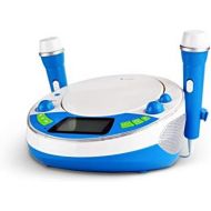 [아마존베스트]X4-TECH Bobby Joey JamBox Childrens CD Player with USB Bluetooth MP3 Sticker Blue