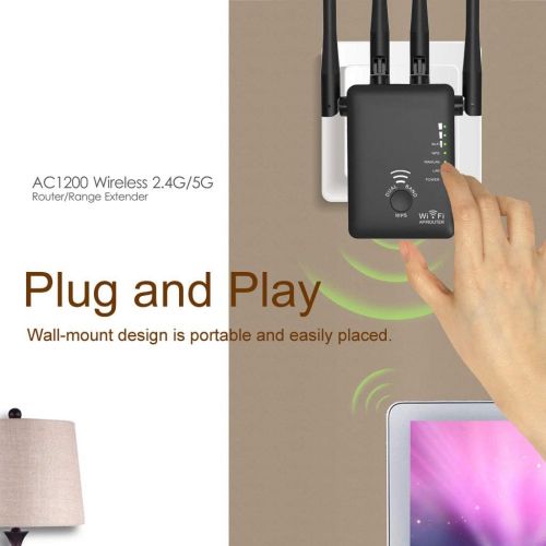  XAJGW AC1200 WiFi RepeaterRouterAccess Point Wireless Wi-Fi Range Extender WiFi Signal Amplifier with External Antennas Hot