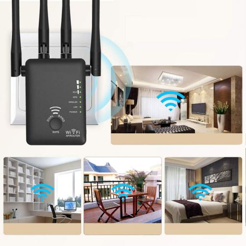  XAJGW AC1200 WiFi RepeaterRouterAccess Point Wireless Wi-Fi Range Extender WiFi Signal Amplifier with External Antennas Hot