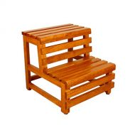 XAJGW Double Foot Step Stool-Kitchen Wood Ladders Adults Kids Indoor Portable Flower Rack/Shoe Bench/Storage Shelf