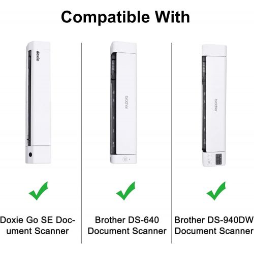  XANAD Hard Case for Brother DS-640 / DS-940DW/DS-740D / DS-720D/Doxie Go SE Duplex Compact Mobile Document Scanner(Light Gray)