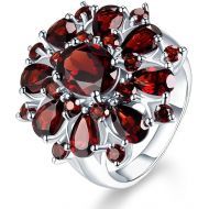[아마존베스트]XBKPLO Rings for Women Pomegranate Ruby Diamond Wedding Accessories Jewelry Gift Size 6-10