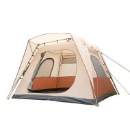 XBR 5-8 People Beach Tent Automatic Rainproof Pop-up Beach Sunscreen Shed Instant Portable Cabin Outdoor Fast UV Beach Awning, Beige