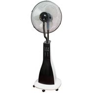 Canary Products CE134 Intelligent Misting Fan Humidifier, Oscillating Fan, Cool Mist Standing Fan, 16 Inches Tall, BlackWhite