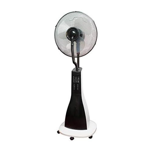  Canary Products CE134 Intelligent Misting Fan Humidifier, Oscillating Fan, Cool Mist Standing Fan, 16 Inches Tall, BlackWhite