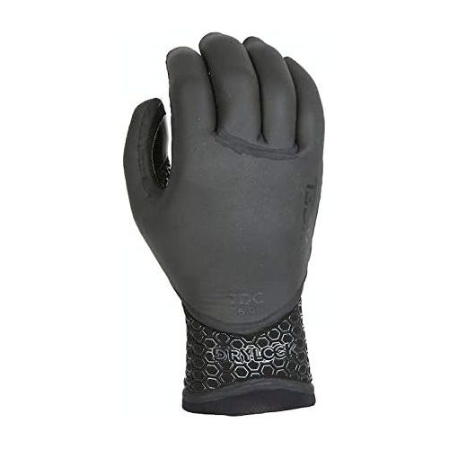  Xcel Drylock 5mm Texture Skin 5 Finger Glove Fall 2017, Black, XX-Small