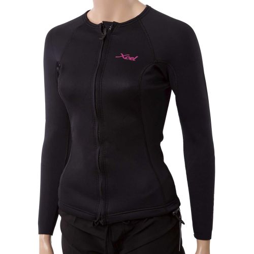  Xcel XCEL Womens Longsleeve Wetsuit Jacket wCinch Cord 14 Black