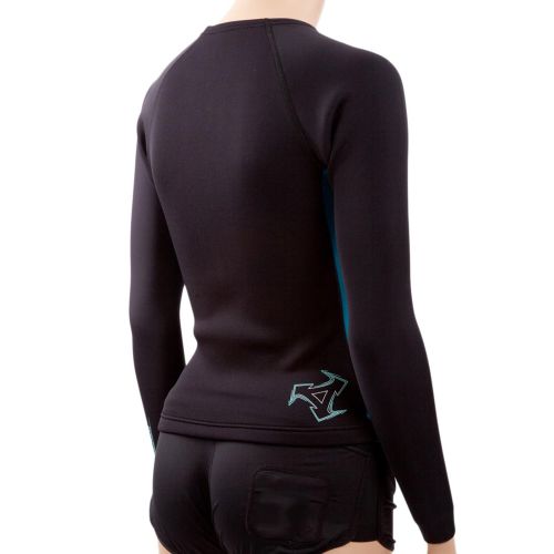  XCEL Womens Longsleeve Wetsuit Jacket 8 Black/Wild Peacock