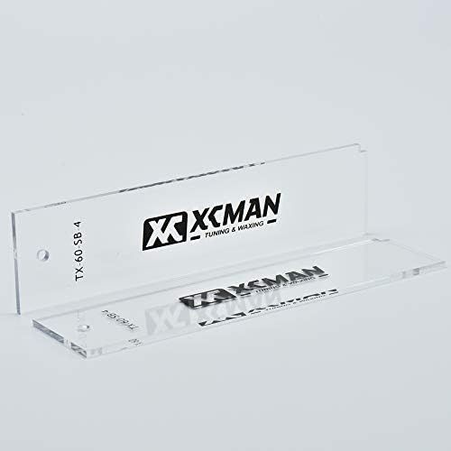  [아마존베스트]XCMAN Freeride Ski & Snowboard Base Wax Plastic Scraper 4mm Thick(Clear) - Corner Notch for Edge Cleaning and 2piece