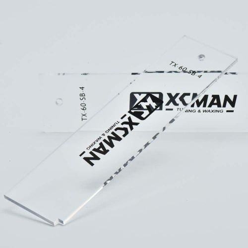  [아마존베스트]XCMAN Freeride Ski & Snowboard Base Wax Plastic Scraper 4mm Thick(Clear) - Corner Notch for Edge Cleaning and 2piece