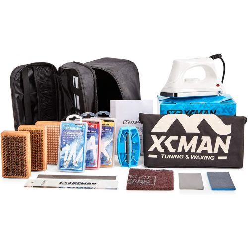  [아마존베스트]XCMAN Complete Ski Snowboard Tuning and Waxing Kit with Waxing Iron,Universal Wax,Edge Tuner,Brush,Wax Scraper,Ptex