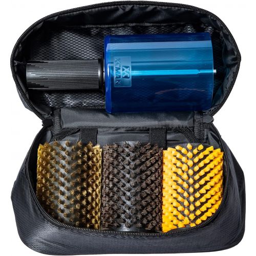  [아마존베스트]XCMAN Ski Roto Brush Kit Roto Brush Handle Axle with All 3 Brushes:Nylon,Horsehiar,Brass/Cork