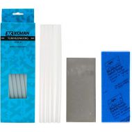 XCMAN Alpine Freeride Snowboard Ski Base Ptex Base Repair Kit:5 ptex,Metal Scraper,Sanding Sponge