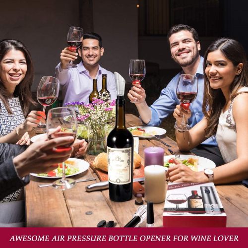  [아마존베스트]XCSOURCE 5 Pcs Electronic Automatic Wine Bottle Opener + Wine Opener Air Pressure + Foil Cutter + Wine Aerator Pourer + Wine Vacuum Stopper, Electric Corkscrew for Home, Party, No Cork Piec