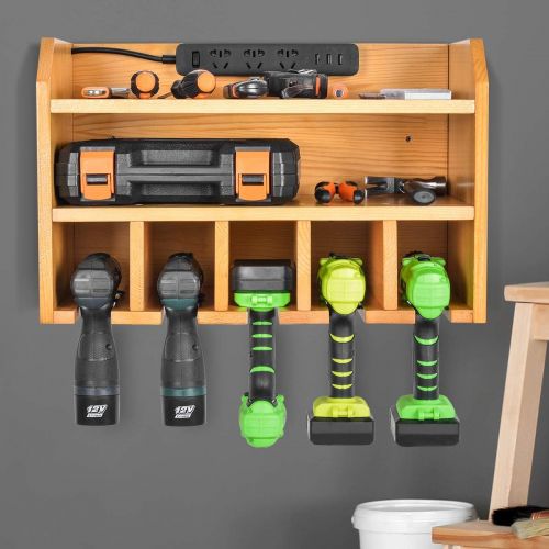  [아마존베스트]XCSOURCE Drill Charging Station | Drill Storage | Wall Mounted Tool Storage Organizer | Power Tool Storage - Power Drill Toolbox Screwdriver Cordless Drill Organizer - Tool, Parts Craft Org