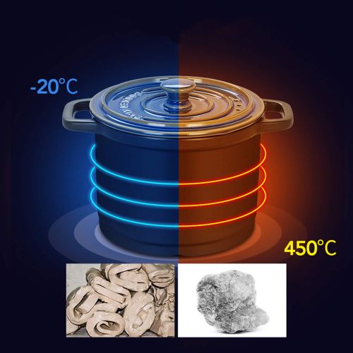  XCXDX Runder Keramik-Auflauf Mit Deckel, Hochtemperatur-Steinpfanneintopf, Multifunktionskochgeschirr