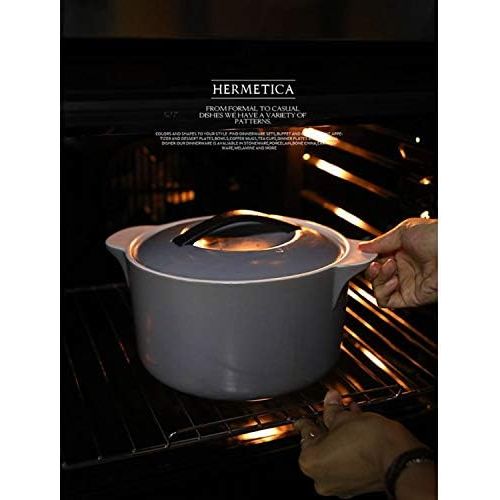  XCXDX Mode Binaurale Keramikkasserolle, Hochtemperatur-Kochtopf, Suppentopf Mit Offener Flamme, 3L