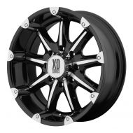 XD Series by KMC Wheels XD779 Badlands Gloss Black Wheel with Machined Accents (18x9/8x165.1mm, -12mm offset)