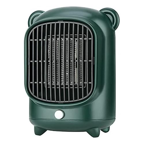  XDS 500W Tabletop Bear Heater,Small Space Heaters for Indoor Use with Safety Power Switch PTC(Green）