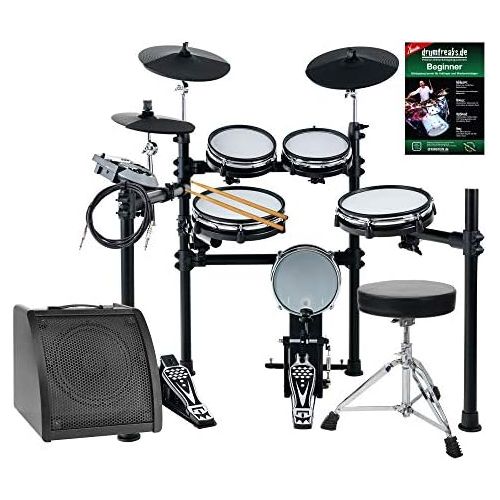  [아마존베스트]XDrum DD-530 Mesh Heads E-Drum Live Set with Drum Monitor and Stool (Electronic Drum, Headphone Connection, 400 Sounds, Learning Function)