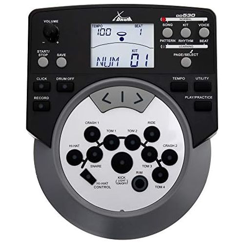  [아마존베스트]XDrum DD-530 MAXI LIVE KIT E-Drum Set - Electronic Drum Kit with 400 Sounds and Learning Function - 4 Pads with Mesh Heads - 4 Cymbal Pads - Includes Drum Monitor, Stool and Cable