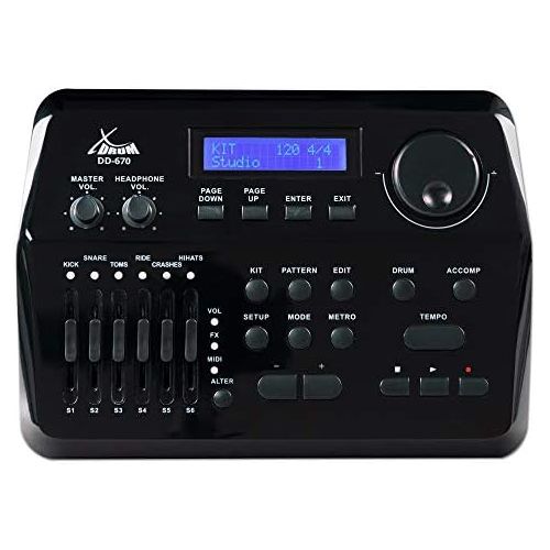  [아마존베스트]XDrum DD-670 Mesh E-Drum Kit - Electronic Drum Kit with Real HiHat and Wooden Boilers - 14 Snare Pad and 20 Kick Pad - 720 Sounds, 20 Preset and 20 User Kits - Includes Hardware -