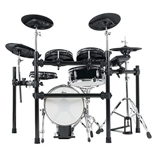  [아마존베스트]XDrum DD-650 Mesh E-Drum Kit - Electronic Drum Kit with Real Hi-hat - 14 Inch Snare Pad and 14 Inch Wooden Kick-Pad - 720 Sounds, 20 Preset and 20 User Kits - Includes Rack - Black