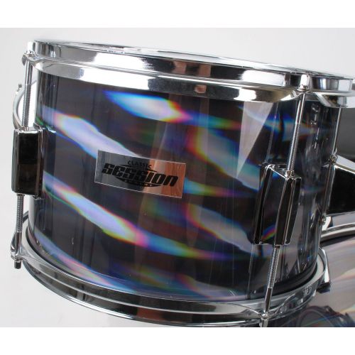  [아마존베스트]XDrum Junior Pro Kids drums drum set (suitable from 5-9 years, with lots of accessories, school, DVD) Laser Silver