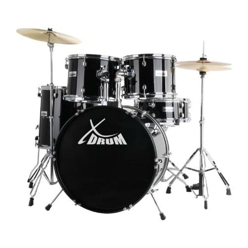  [아마존베스트]XDrum Classic Drum Set Complete set Black incl. Drum School + DVD