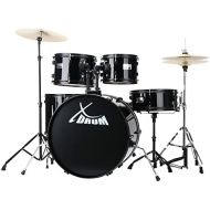 [아마존베스트]XDrum Rookie Complete Drum Kit 22 Inches with School and DVD Black