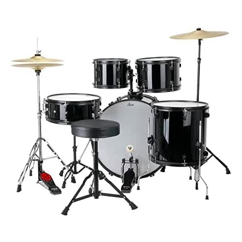 [아마존베스트]XDrum Rookie Complete Drum Kit 22 Inches with School and DVD Black