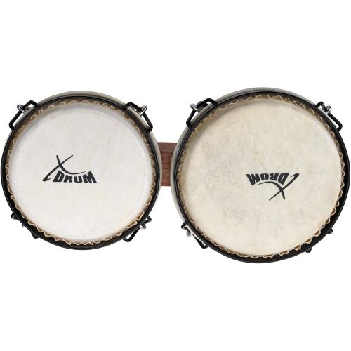 [아마존베스트]XDrum Bongo Club Standard 15.2cm/6inches Macho/17.7cm (7inches) HEMBRA Wooden Tobacco Percussion Natural Hide Drum