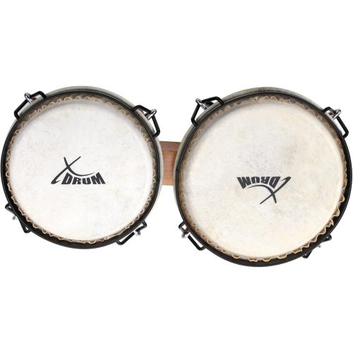  [아마존베스트]XDrum Bongo Club Standard 15.2cm/6inches Macho/17.7cm (7inches) HEMBRA Wooden Percussion Natural Hide Vinage Sunburst Drum