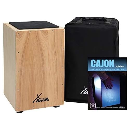  [아마존베스트]XDrum Cajon Primero (Snare Sound, Box Drum, Drum Box, Wood, incl. Gig Bag and Allen Key).