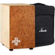 [아마존베스트]XDrum Peruana Hard Wood Cajon (3mm Scratchplate, 9mm Birch Body, 48cm High, Includes Backpack Bag)