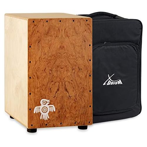  [아마존베스트]XDrum Peruana Hard Wood Cajon (3mm Scratchplate, 9mm Birch Body, 48cm High, Includes Backpack Bag)