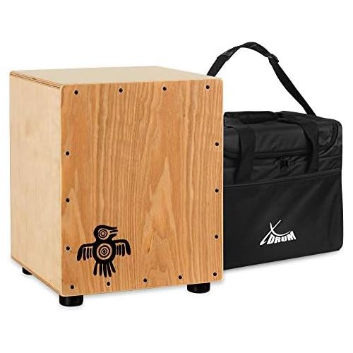  [아마존베스트]XDrum Peruana Ash Junior Cajon (3 mm Scratchplate, 9 mm Birch Body, 37 cm High, Includes Bag with Shoulder Strap)