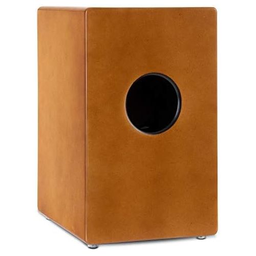  [아마존베스트]XDrum Cajon El Bajo Bass Port Walnut / Zebrano - Integrated Bass Port for Powerful Sound - Drum Box for Percussion - Wooden Box Drum - Includes Carry Bag