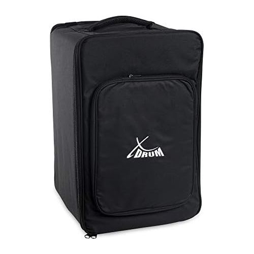  [아마존베스트]XDrum Cajon Peruana Black Wood (3mm Striker Plate 9mm Birch Body48cm with Backpack Case