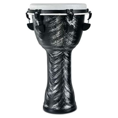  [아마존베스트]XDrum Djembe Silver Brush 50 cm PVC Djembe Body with Traditional Tuning System Plastic Fur in Natural Look Silver