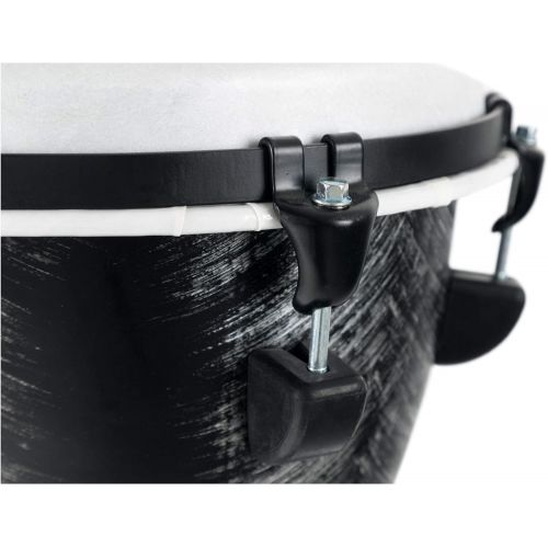  [아마존베스트]XDrum Djembe Silver Brush 50 cm PVC Djembe Body with Traditional Tuning System Plastic Fur in Natural Look Silver