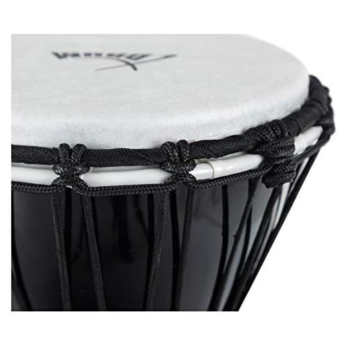  [아마존베스트]XDrum Djembe 7 Inches Made from PVC with String Tuning System Plastic Skin with Natural Look Height 31 cm Black