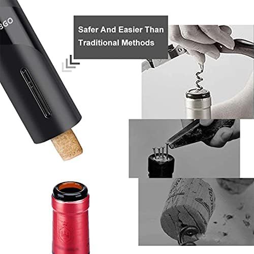  [아마존베스트]XES3GO Electric Wine Opener-Rechargeable Automatic Wine Bottle Opener With Foil Cutter Vacuum Stopper and Wine Aerator Pourer & USB Charging Cable, Wine Gift 7 Piece Set.