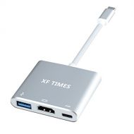 XF TIMES USB C to HDMI Adapter USB C 4K Multiport Adapter for MacBook Pro, Samsung Galaxy S9/S9 Plus, Chromebook Pixel and More USB C Devices