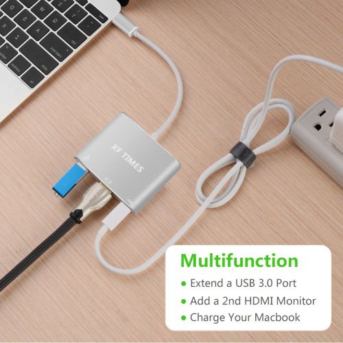  XF TIMES USB C to HDMI Adapter USB C 4K Multiport Adapter for MacBook Pro, Samsung Galaxy S9S9 Plus, Chromebook Pixel and More USB C Devices