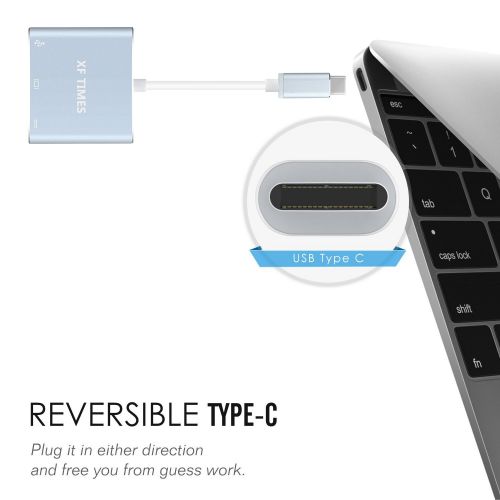  XF TIMES USB C to HDMI Adapter USB C 4K Multiport Adapter for MacBook Pro, Samsung Galaxy S9S9 Plus, Chromebook Pixel and More USB C Devices