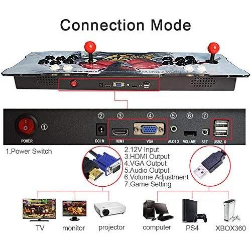  XFUNY Arcade Game Console 1080P 3D & 2D Games 2020 in 1 Pandoras Box 3D 2 Players Arcade Machine with Arcade Joystick Support Expand 6000+ Games for PC  Laptop  TV  PS4 (SF)