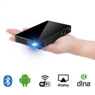 XFUNY LED Projector Mini WIFI 1080P HD DLP Video Projector Compatible with USB, SD for Video / Movie / Game / Home Theater (P8)