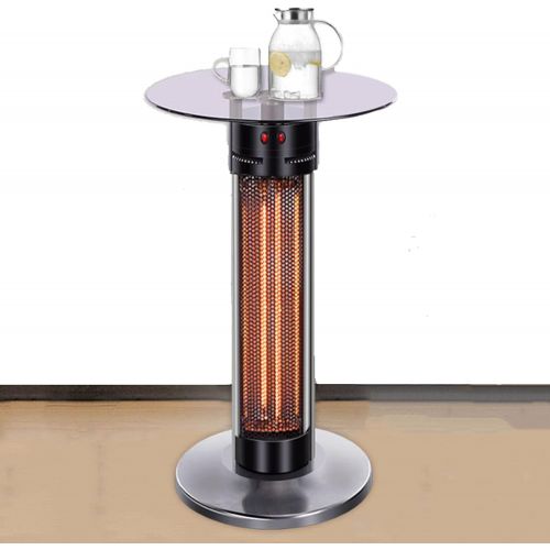  XFY Electric Infrared Space Vertical Heater Indoor/Outdoor, 2 Modes,overheat & Tip-Over Protection, with Glass Table Top, for Bedroom Home Office Use