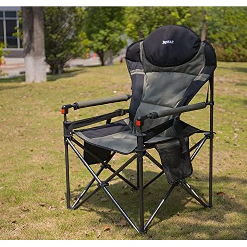  XGEAR Camping Chair Large Size High Back Lawn Chair Padding with Detachable Hard arm